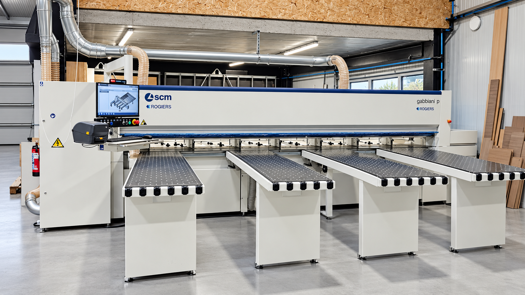 Scie à panneaux SCM Gabbiani P60 dans l’atelier RDT Wood