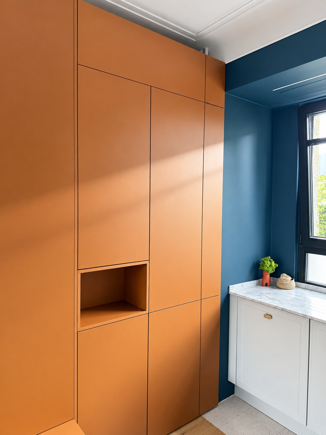 Rangements & courbes terracotta — vue 3